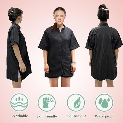 Gliitatu Grooming Smock for Dog Groomer Barber Jackets for Women Men - Image 2