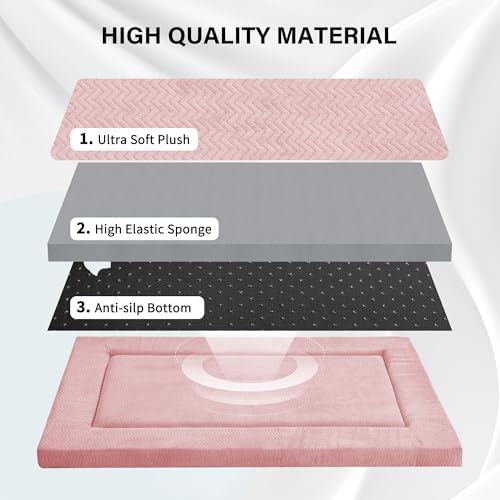 Dog Bed for Crate, Small Dog Crate Beds, Washable Pet Bed Mat Kennel Pad - Image 3