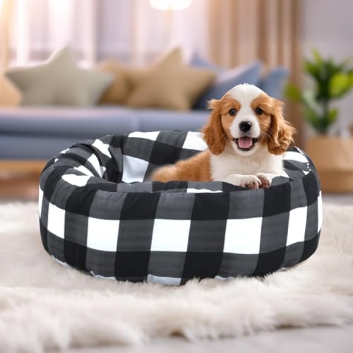 Round Dog Bed Cover Washable Elastic Edged 30×9.8 Inch - Image 3