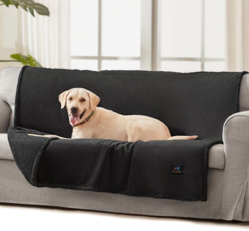 Luciphia Waterproof Bed Blanket Washable, Soft Sherpa Fleece Puppy Reversible by luciphia