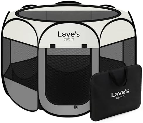 Love's cabin Pet Puppy Dog Playpen, Large Dog Tent Crates Cage Indoor/Outdoor by Lovescabin
