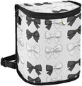 Car Trash Can Black White Bows Car Garbage Bag by Oarencol