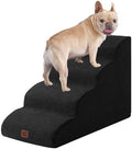 EHEYCIGA Curved Dog Stairs Ramp, 4-Step High Beds, 19.7" H Pet Step by EHEYCIGA