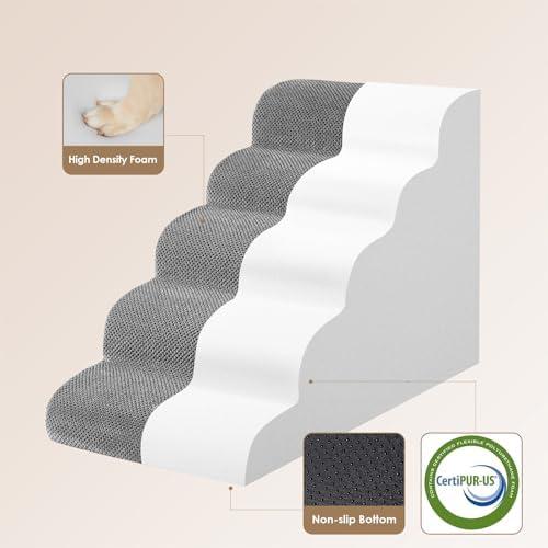 EHEYCIGA Extra Wide Dog Stairs for Large Dogs, 24.4" H Pet Step - Image 2