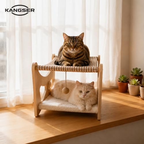 Cat Hammock Bed, 3 in 1 Elevated Bunk Cat Hammock Bed - Image 2