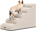 GoGoBunny Ramp Dog Stairs for High Beds 22.6" H, 5-Step Dog Slope Stairs by gogobunny