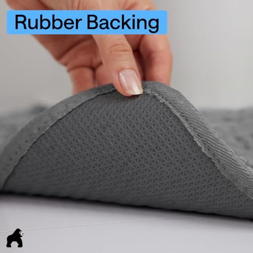 GORILLA GRIP SoakSTOPPER Dog Door Mat, Machine Wash and Dry, 30x20 Gray - Image 5