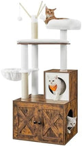 Feandrea Cat Tree with Litter Box Enclosure, 2-in-1 Condo by FeandreabySONGMICSHOME