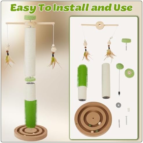 25.79" Cat Scratching Post Tower - Image 6