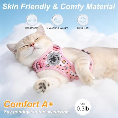 BEAUTYZOO Cat Harness and Leash Set, Escape Proof and Adjustable - Image 3