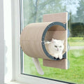 Cat Window Perch with Scratching Bed, Versatile Climbing Shelves Mounted by by Caloreduce