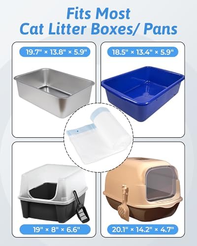 ANWA 36" x 18" Cat Litter Box Liners, Heavy-Duty Large Cat Litter Bags - Image 7