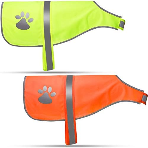 Geyoga 2 Pcs Reflective Dog Vest Adjustable Safety Vest by Geyoga