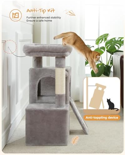 PAWZ Road 30" Cat Tower, Small Cat Tree - Image 6