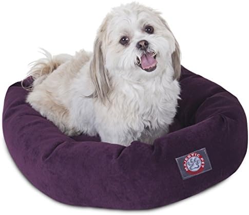 Majestic Pet Micro Velvet Dog Bed, 24 Inch Small, Round Washable by MajesticPet