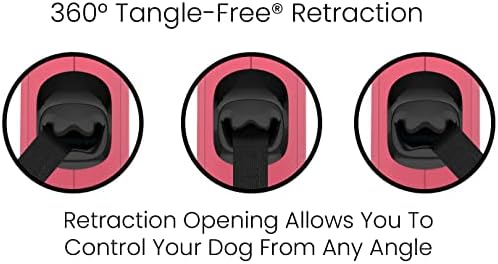 TUG Monochrome 360° Tangle-Free Retractable Dog Leash | 16 ft Strong Nylon Tape - Image 2