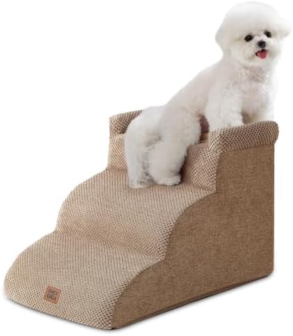 EHEYCIGA 3-Step Curved Dog Stairs by EHEYCIGA