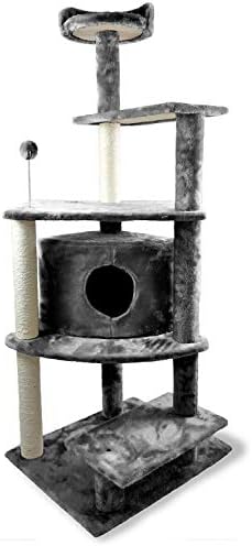 Furhaven 59.8" Tall Cat Tree for Indoor Cats, Ft. Sisal Scratching Posts - Image 4
