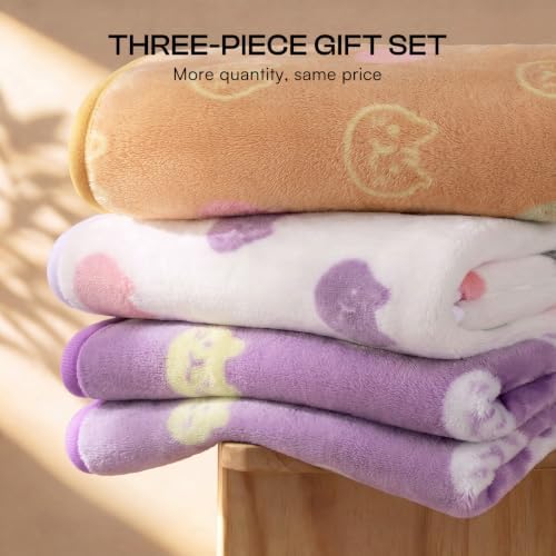 Luciphia 1 Pack 3 Blankets Super Soft Fluffy Premium Cute Cat Pattern Pet - Image 5