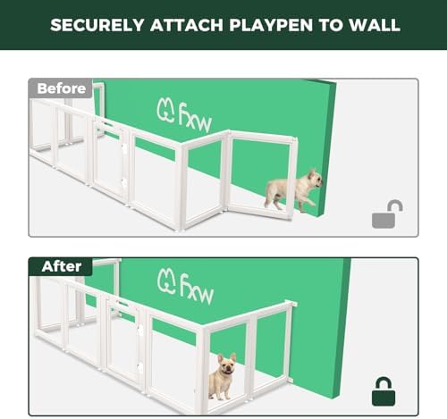 FXW Fence-to-Wall Anchors for AuraSpace Acrylic Indoor Dog Playpen - Image 5