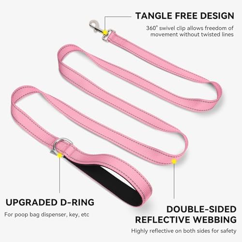 Joytale Reflective Dog Leash for Small Dogs, 6 FT x 3/4" - Image 5