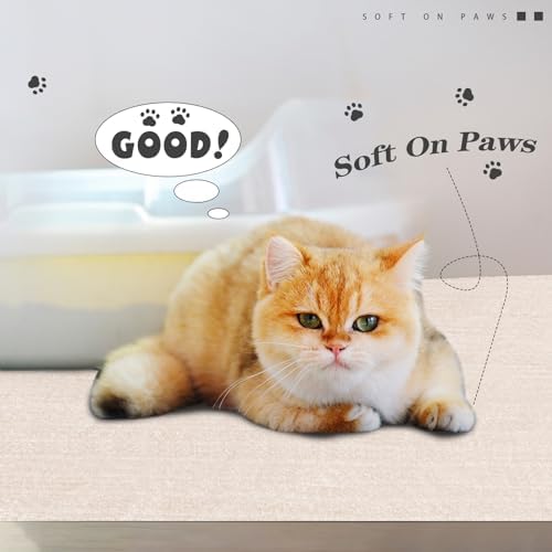 Tinideya 2 Pcs Corner Cat Litter Mat Waterproof Litter Box Mat - Image 7