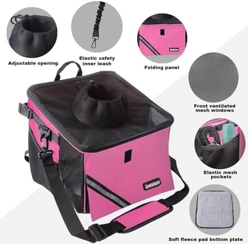 Pet Carrier Bicycle Basket Bag Pet Carrier/Booster Backpack - Image 5