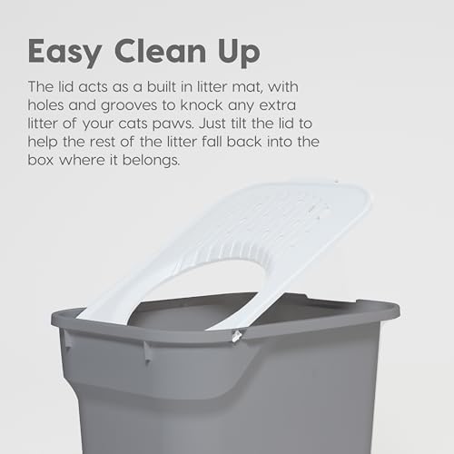 IRIS USA Large Top Entry Cat Litter Box, Hooded Privacy - Image 3