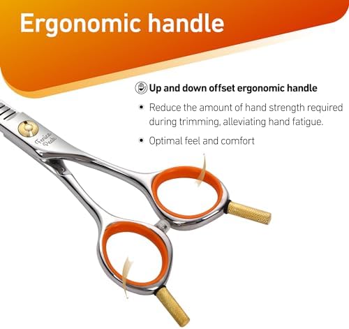 5'' Small Thinning Scissors Lightweight Dog and Cat Grooming Scissors - Image 5