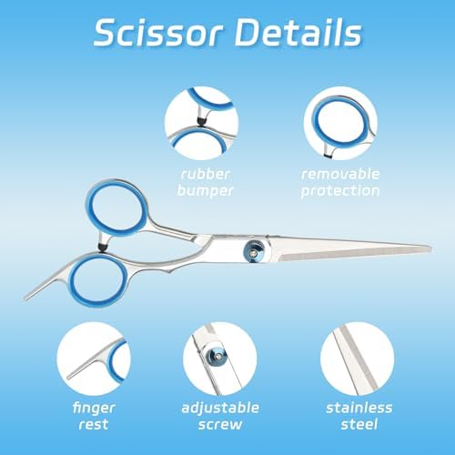 6-piece set of pet grooming scissors and nail clippers - Image 3