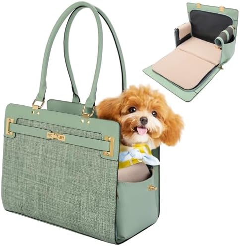 2-in-1 Stylish Dog Purse Carrier Soft-Sided Carriers Travel Tote Bag by Minsong
