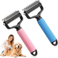 Pet Grooming Brush, Double-Sided Deshedding Dematting Tool by Unknown