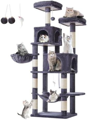 Taoqimiao Cat Tree, 67 in Tall Cat Tower by Taoqimiao