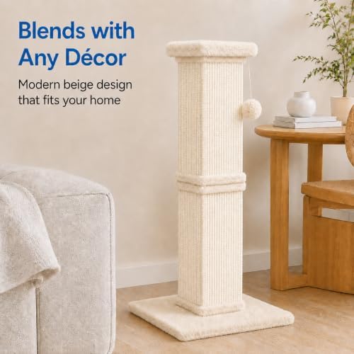 Cat Scratching Post for Indoor Cats, Sisal Cat Scratcherl, 32 Inch - Image 7