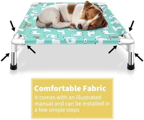 Elevated Dog Bed Pet cot for Small Dogs, Indoor and Outdoor Use - Image 4