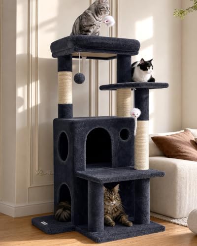 Globlazer Cat Tree Tower for Indoor Cats Large Adult, Dark Grey by Globlazer