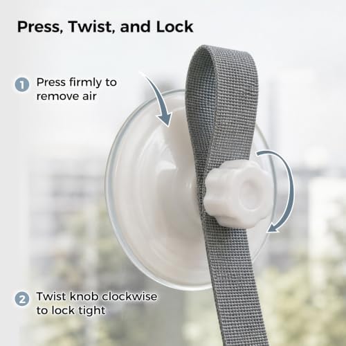 PEQULTI Cat Window Perch, 2 Tier Cat Window Hammock - Image 3