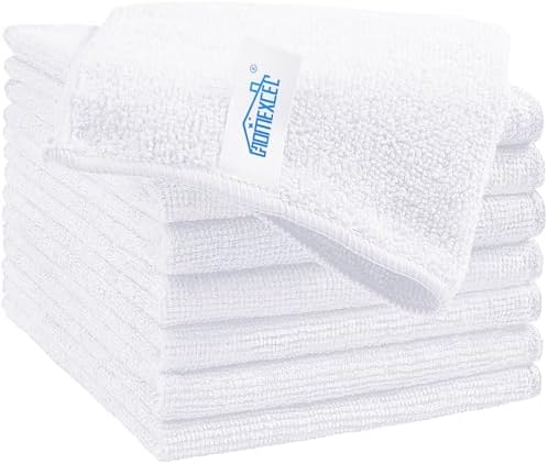 HOMEXCEL 8PK Microfiber Cleaning Cloth, Cleaning Rags by HOMEXCEL