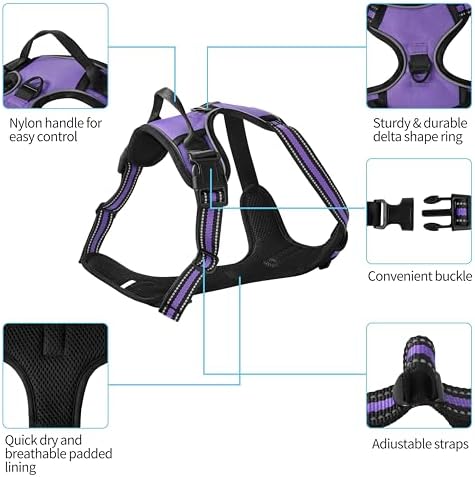 Purple No-Pull Dog Harness - Image 2