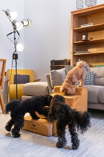 Noah & Paw Dog Steps for Bed, Extra Wide Dog Stairs for Bed - Image 2