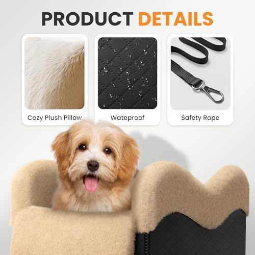 Center Console Dog Car Seat for Small Dogs Under 11lbs - Image 6