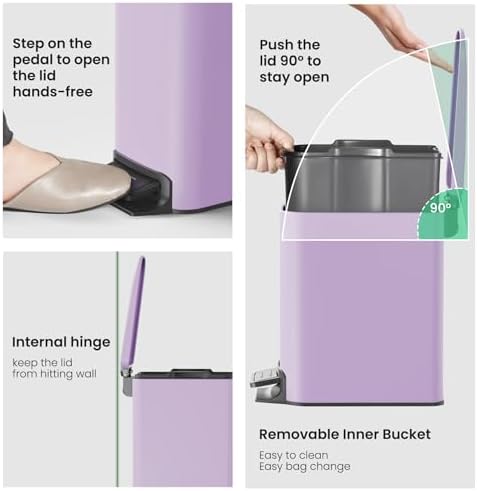 Cesun Small Bathroom Trash Can - Image 5