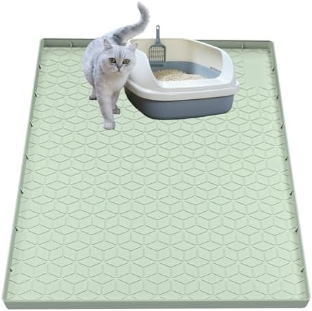 Cat Litter Mat, Silicone Large Cat Litter Trapping Mat by Jacooxi