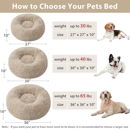 WNPETHOME Medium Round Calming Dog Bed Cat Bed - Image 5