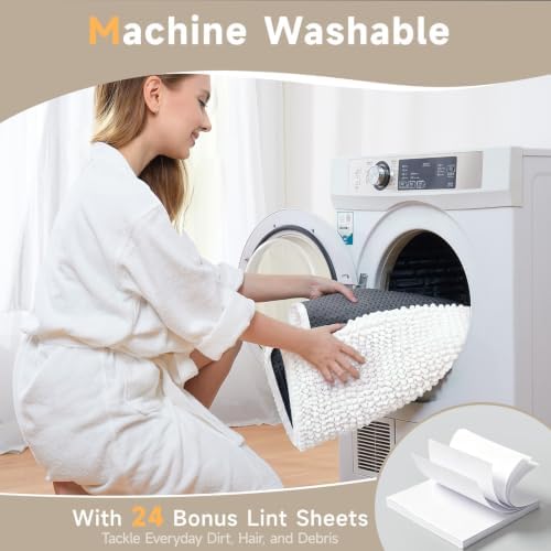 Ophanie White Bathroom Rugs Sets 2 Piece, Soft Chenille Bath Mat, Non Slip - Image 6
