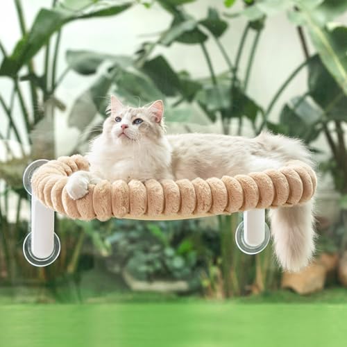 Sunhoo Foldable Cat Window Perch, Large Suction Cup Kitty Hammock by Sunhoo