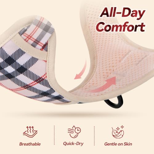 PoyPet Plaid Dog Harness Small, No Pull Vest - Image 7