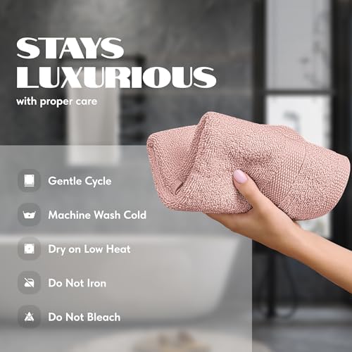 Wealuxe Pink Hand Towels 16x27 Inch - Image 6