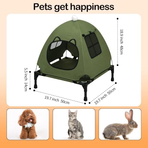 Anti-Anxiety Open Elevated Pet Hammock Bed Tent House - Image 3