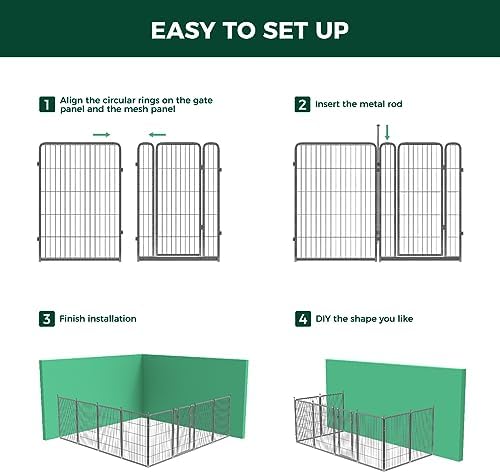 FXW Aster Dog Playpen Designed for Yard, 32 Panels - Image 6